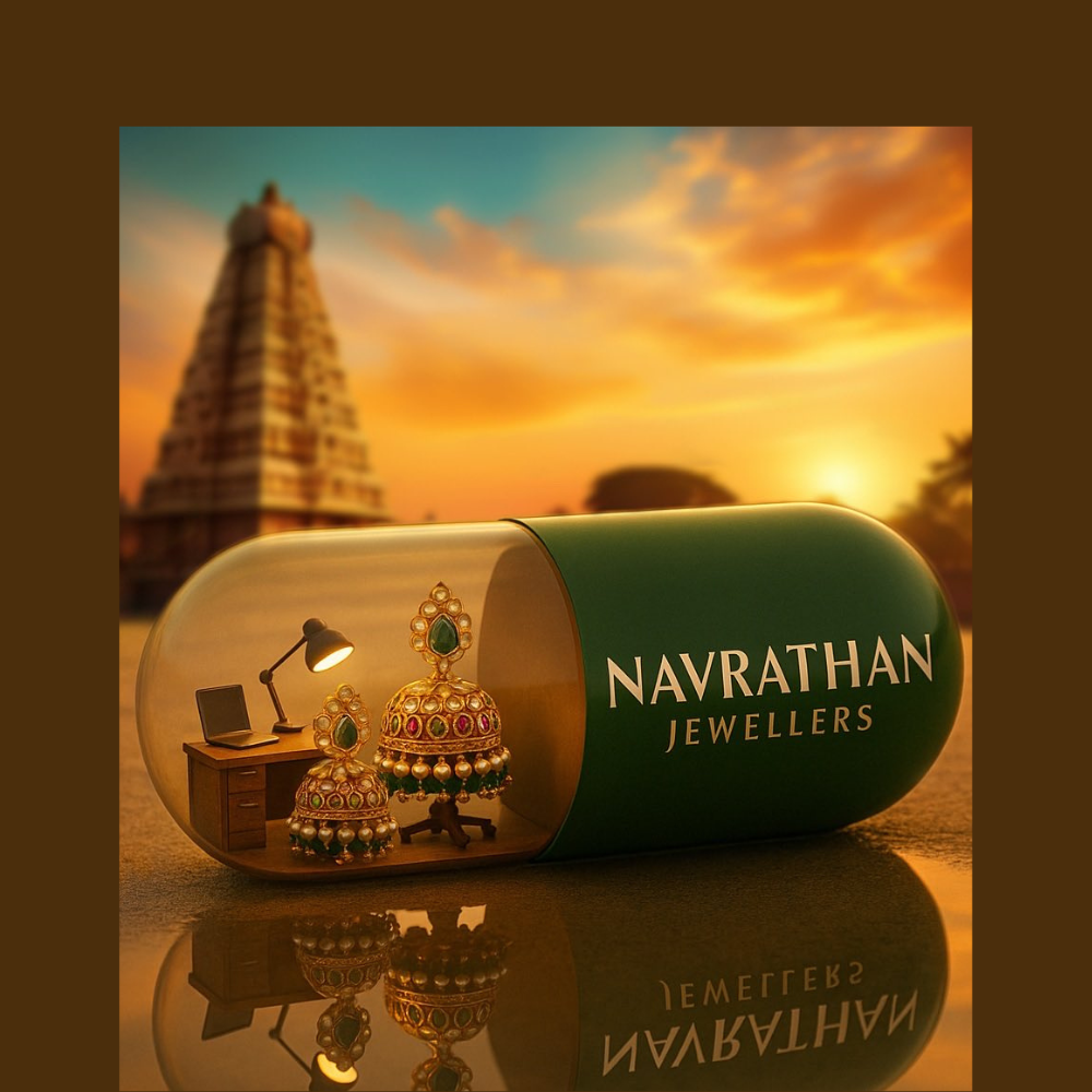Navrathan Jewellers Latest Traditional gold jhumka earrings